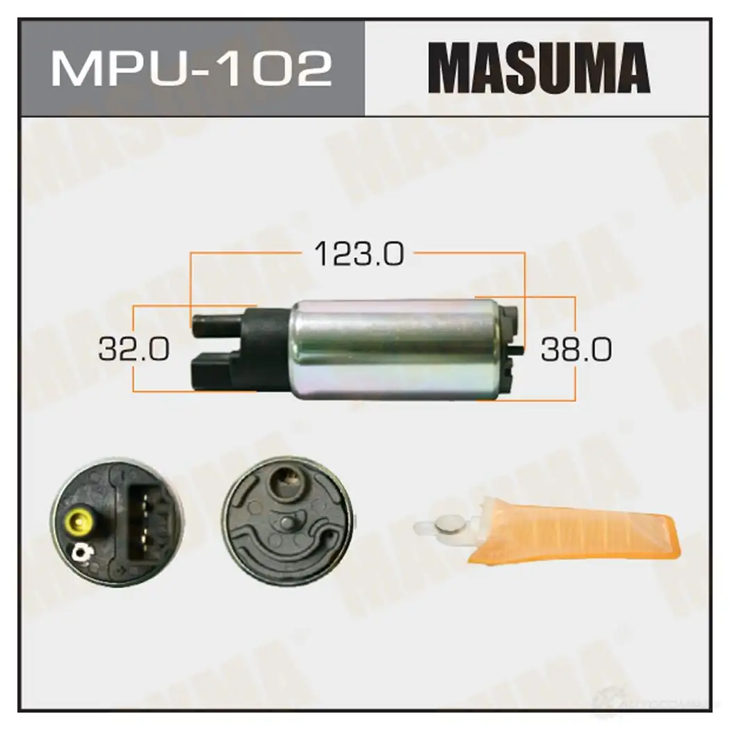Насос топливный 120L/h, 3kg/cm2, сетка MPU-002 MASUMA 4 B7HSAF MPU-102 1422884648 изображение 0