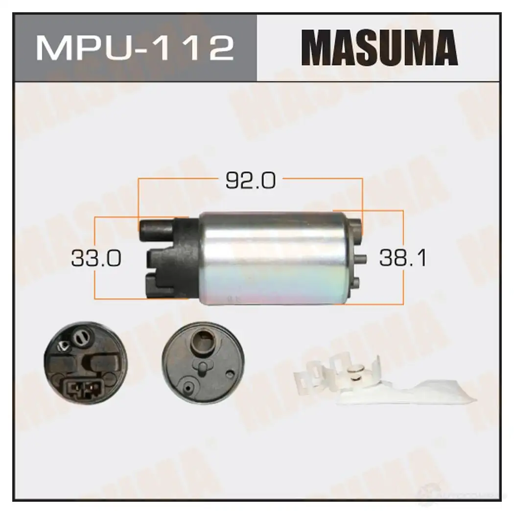 Насос топливный 85L/h, 3kg/cm2 сетка MPU-051 MASUMA MPU-112 1422884639 4 D6UZ изображение 0