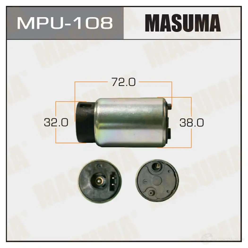 Насос топливный 85L/h, 3kg/cm2, 85L/h MASUMA MPU-108 L1 AO66 1422884642 изображение 0