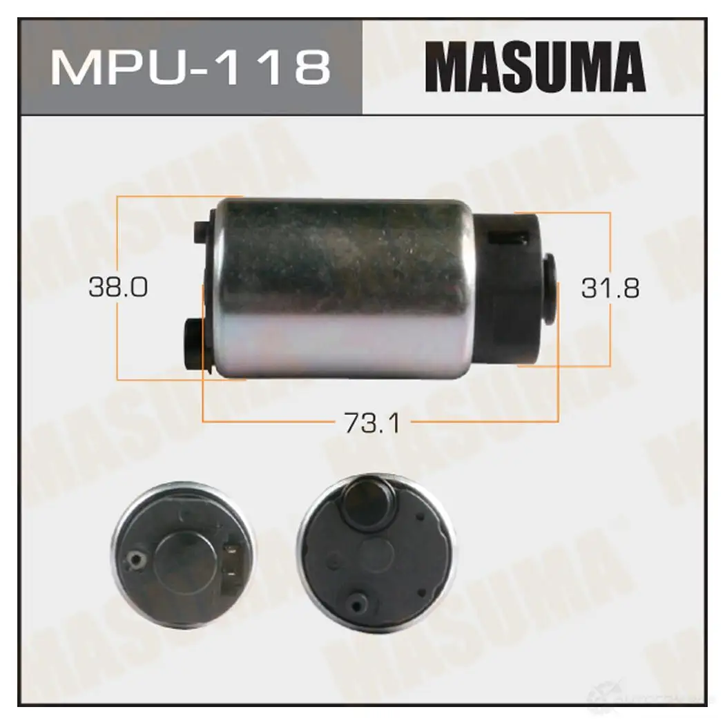 Насос топливный 85L/h, 3kg/cm2, 85L/h MASUMA 1422884617 MPU-118 Z UX6NG изображение 0