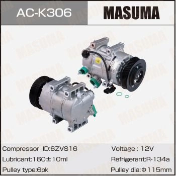 Компрессор кондиционера MASUMA 1440255231 AC-K306 3QX 5K