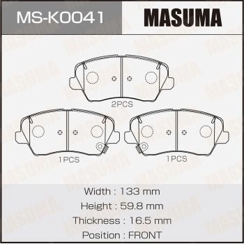 Колодки тормозные дисковые MASUMA 1440255553 6 V4494E MS-K0041 изображение 0