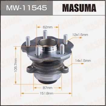Ступичный узел MASUMA ZR1 4D MW-11545 1440255582 изображение 0