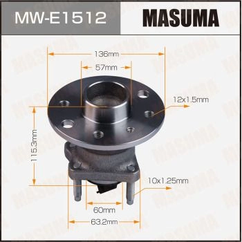 Ступичный узел MASUMA 1440255651 MW-E1512 62WB 72 изображение 0