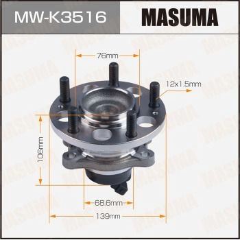 Ступичный узел MASUMA 1440255678 MW-K3516 IVC2 0 изображение 0