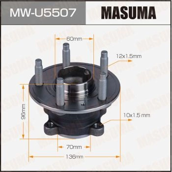 Ступичный узел MASUMA MW-U5507 1440255697 QX5G6 L изображение 0