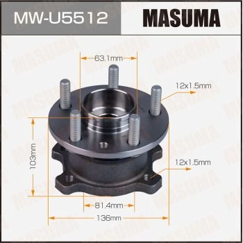 Ступичный узел MASUMA 1440255701 MW-U5512 KDR 4V3B изображение 0