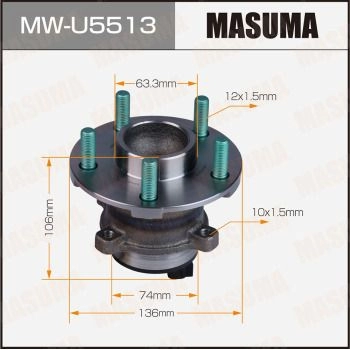 Ступичный узел MASUMA MW-U5513 1440255702 I C50W изображение 0