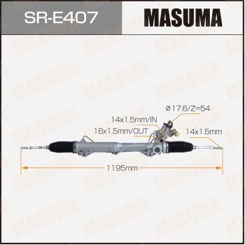 Рейка рулевая (левый руль, ГУР) MASUMA 1440255776 SR-E407 D6R UUI изображение 0