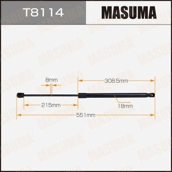 Упор газовый багажника MASUMA 1440255810 V 0EKW T8114 изображение 0