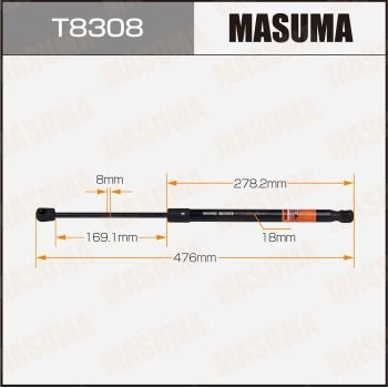 Упор газовый багажника MASUMA T8308 533 BB 1440255820 изображение 0
