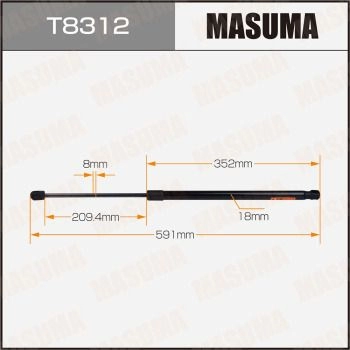 Упор газовый багажника MASUMA T8312 1440255824 9A7J BO изображение 0