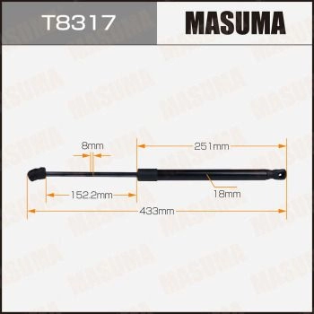 Упор газовый багажника MASUMA T8317 1440255830 J 5FMSR изображение 0