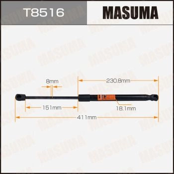 Упор газовый багажника MASUMA T8516 1440255850 MNGB 12 изображение 0