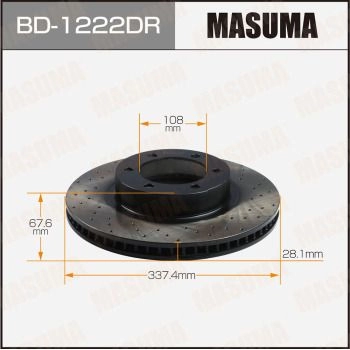 Диски тормозные перфорированные RH MASUMA BD-1222DR 1440255898 6 5IIQ