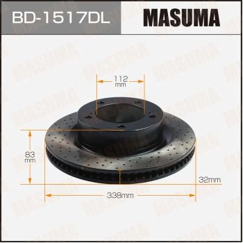 Диски тормозные перфорированные LH MASUMA BD-1517DL 1440255912 G6 EH15P