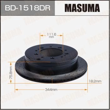Диски тормозные перфорированные RH MASUMA V EBUW 1440255915 BD-1518DR