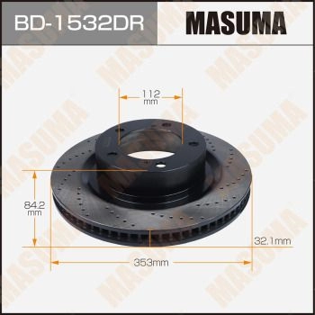 Диски тормозные перфорированные RH MASUMA BD-1532DR 1440255917 TJN PIJC
