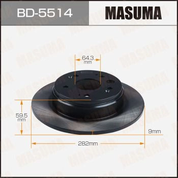 Диск тормозной MASUMA 1440255927 DZMGYP F BD-5514