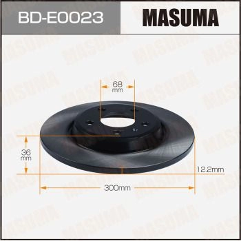 Диск тормозной MASUMA 1440255938 9E3 SIO BD-E0023