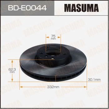 Диск тормозной MASUMA 1440255942 LW53O 5V BD-E0044