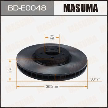 Диск тормозной MASUMA MHQY55 Z BD-E0048 1440255946