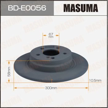 Диск тормозной MASUMA 0GBT O BD-E0056 1440255948 изображение 0