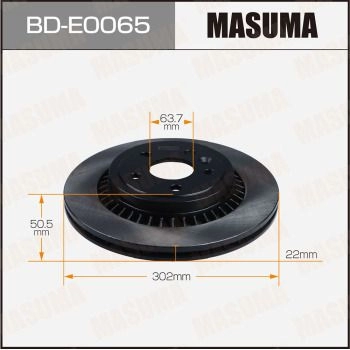Диск тормозной MASUMA 6O UA9QC 1440255952 BD-E0065