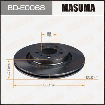 Диск тормозной MASUMA 9S HMD1 BD-E0068 1440255953 изображение 0