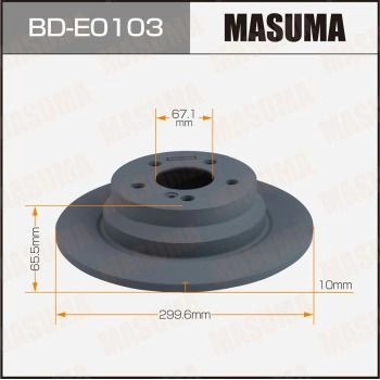 Диск тормозной MASUMA BD-E0103 1440255959 3P7 37 изображение 0