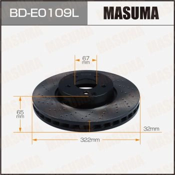 Диски тормозные перфорированные LH MASUMA BD-E0109L 5X9P F 1440255960 изображение 0