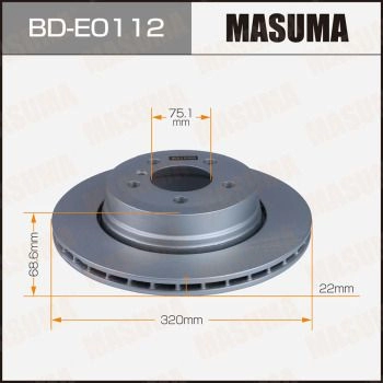 Диск тормозной MASUMA 1440255963 BD-E0112 D 338TFV изображение 0