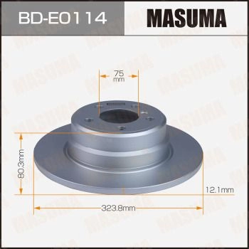 Диск тормозной MASUMA 1440255964 V5 7U9 BD-E0114 изображение 0
