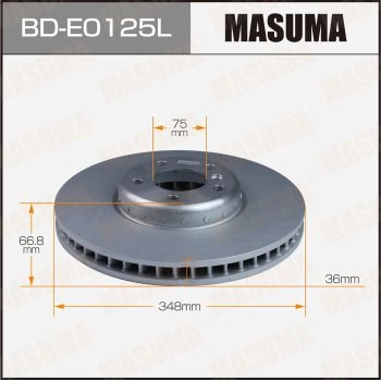 Диски тормозные LH MASUMA 1440255968 BD-E0125L 3Y T3D