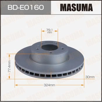 Диск тормозной MASUMA 1440255969 FB UEJQ BD-E0160 изображение 0