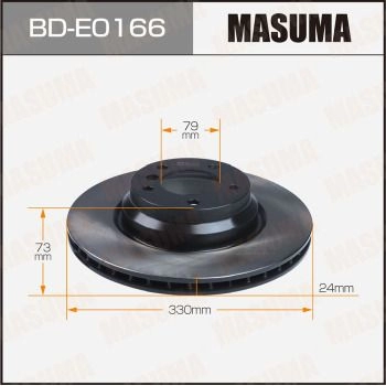 Диск тормозной MASUMA 1440255973 7RMZ2 U BD-E0166