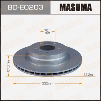 Диск тормозной MASUMA ZY23HJ R BD-E0203 1440255981