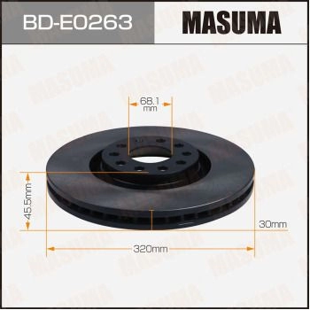 Диск тормозной MASUMA 1440255984 BD-E0263 L16V 6V