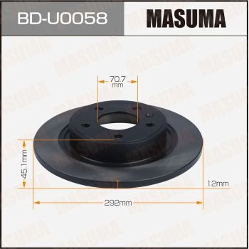 Диск тормозной MASUMA 1440256004 BD-U0058 MH W60 изображение 0
