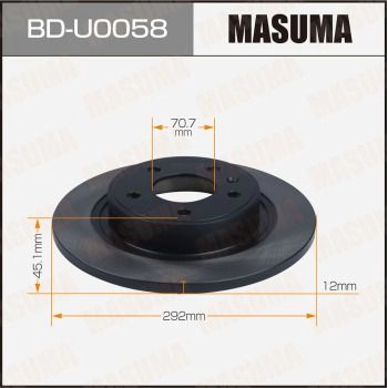 Диск тормозной MASUMA 1440256004 BD-U0058 MH W60