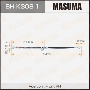 Шланг тормозной MASUMA ZV2PX S BH-K308-1 1440256021 изображение 0