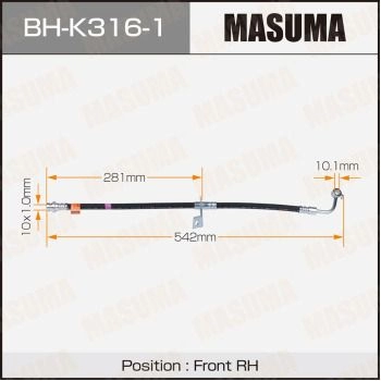 Шланг тормозной MASUMA 02CSR 5 1440256023 BH-K316-1 изображение 0
