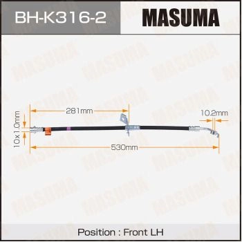 Шланг тормозной MASUMA 1440256024 42 WZYQO BH-K316-2 изображение 0