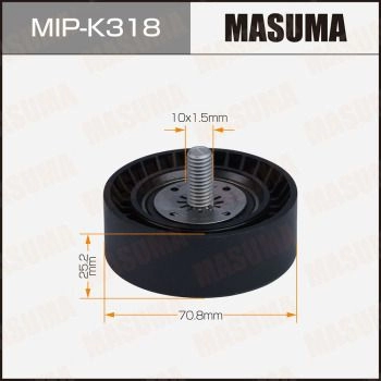Ролик обводной приводного ремня MASUMA MIP-K318 1440256280 MVEN 06Q изображение 0