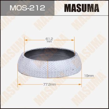 Кольцо уплотнительное глушителя 61.2x77.2x19 MASUMA MOS-212 1440256347 0D 0G3 изображение 0