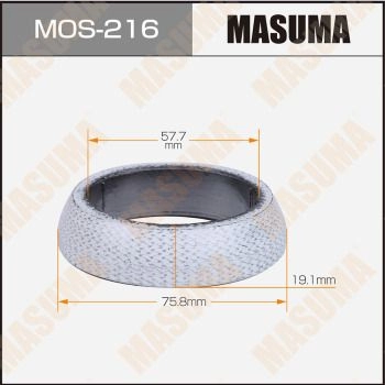 Кольцо уплотнительное глушителя 57.7x75.8x19.1 MASUMA 1440256351 MOS-216 7U3T 46