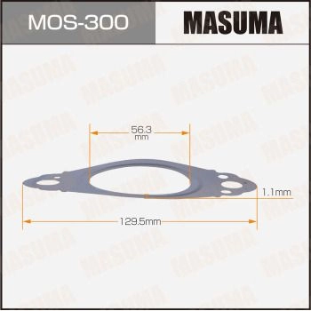 Прокладка глушителя 56.3x129.5x1.1 MASUMA 0TK11 8Z 1440256353 MOS-300 изображение 0