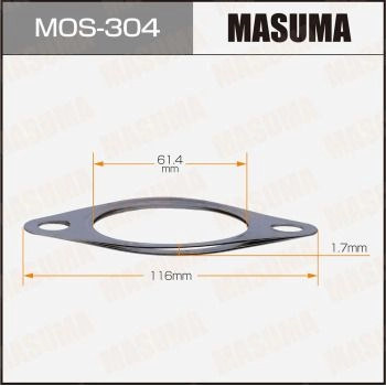 Прокладка глушителя 61.4x116x1.7 MASUMA YAWO 5Q MOS-304 1440256357 изображение 0