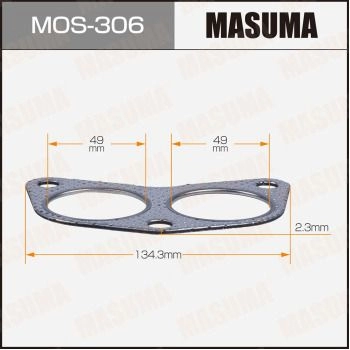 Прокладка глушителя 49x49x143.3x2.3 MASUMA MOS-306 1440256359 FFJMEW R изображение 0