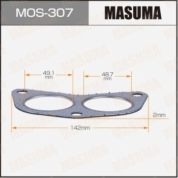 Прокладка глушителя 49.1x48.7x142x2 MASUMA MOS-307 1440256360 X HBUQ5 изображение 0